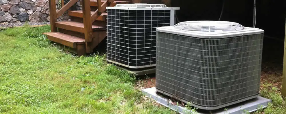 Heat pump installation and service units outside a home in Pasadena, CA